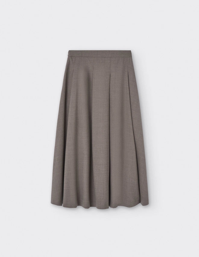 Pleated Midi Skirt