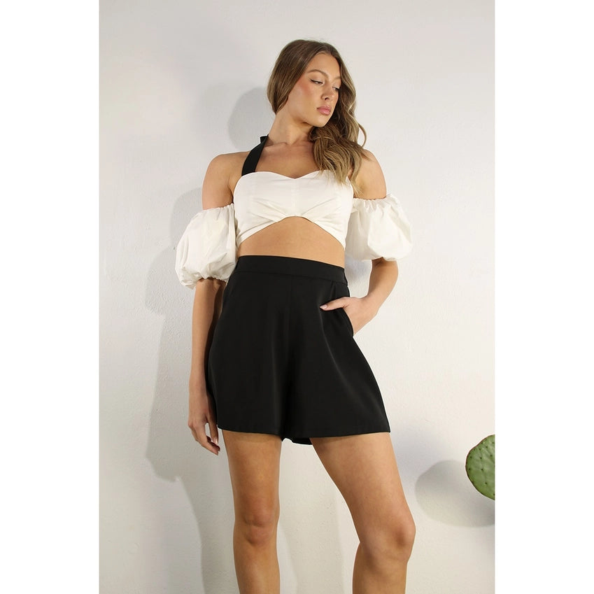 Crop Top with Shorts Set