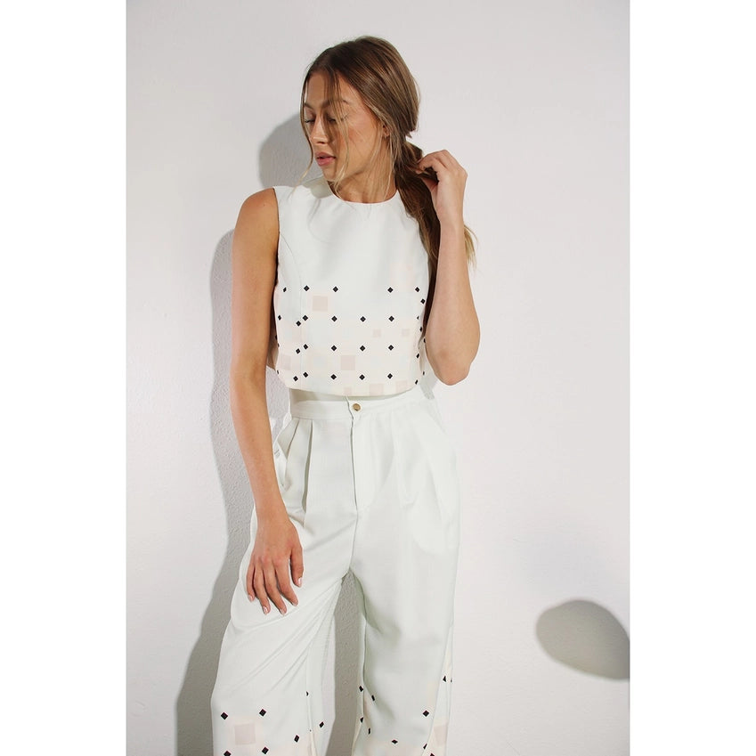 Sleeveless Top and Pants Set